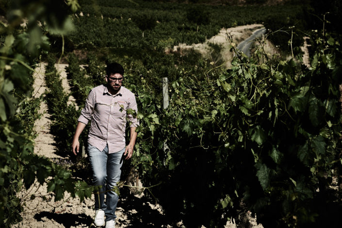 Carlos Lopez de Lacalle unterwegs im Viña El Pisón der Bodegas y Viñedos Artadi