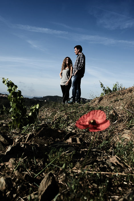 Michelle Negrón und Xavi Negrón in den Rebbergen von Saó del Coster