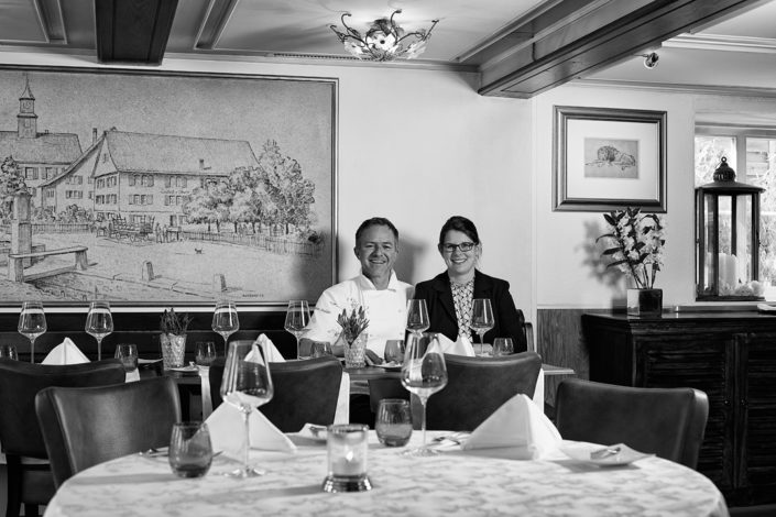 Portrait von Stephan und Carmen Stalder, Restaurant Löwen, Nänikon