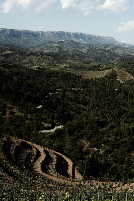 Aussicht von der Lage L'Ermita von Álvaro Palacios Richtung Montsant