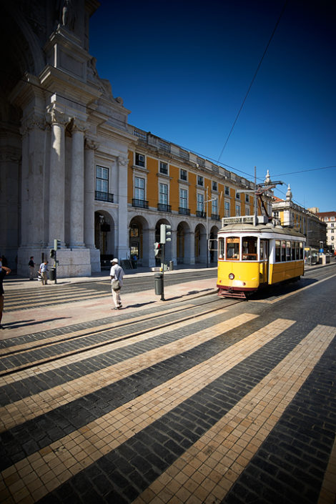Die gelbe Strassenbahn von Lissabon